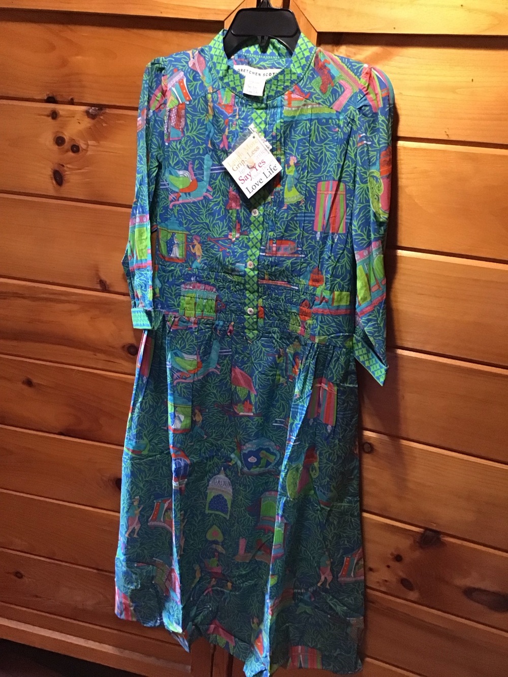 Gretchen Scott Designs Blue Multicolor Printed Maxi Dress